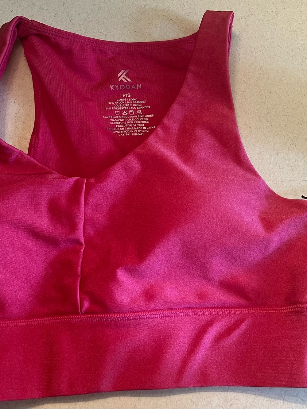 KYODAN Secure Fit Racer Bra Pink Sports Bra NWT